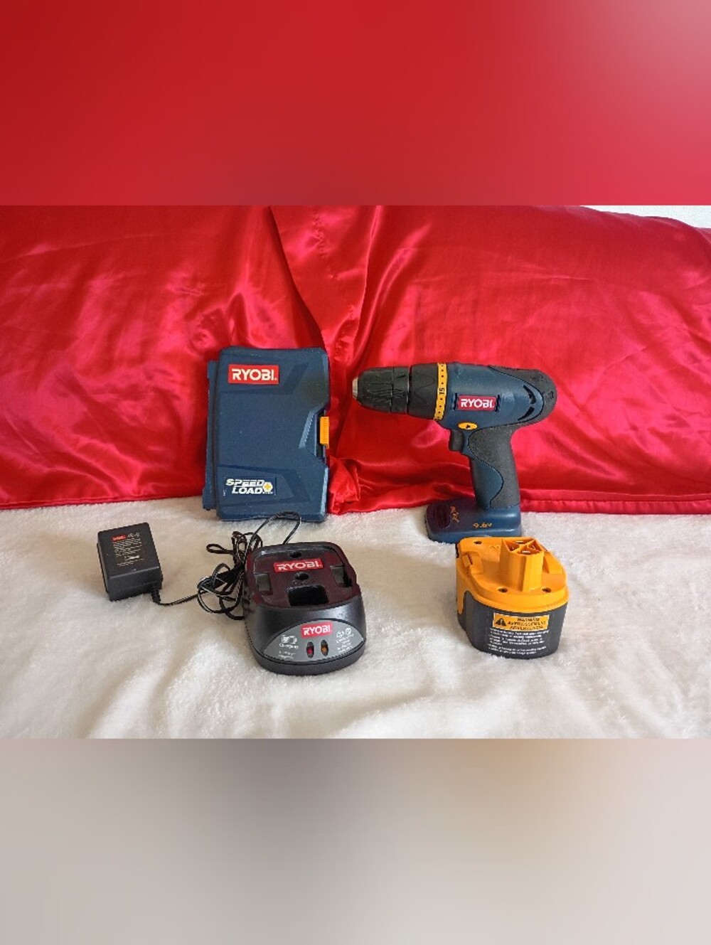 Ryobi 9.6V Cordless Drill with Charger and Case set